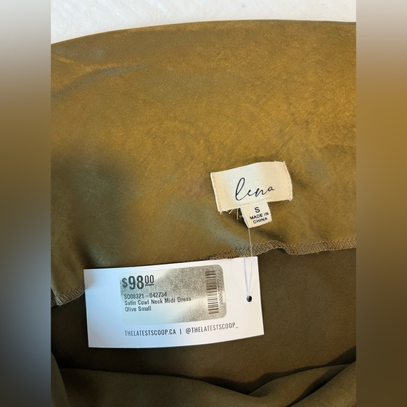 Oliver Satin Cowl Neck Halter Dress - Picture 7 of 11